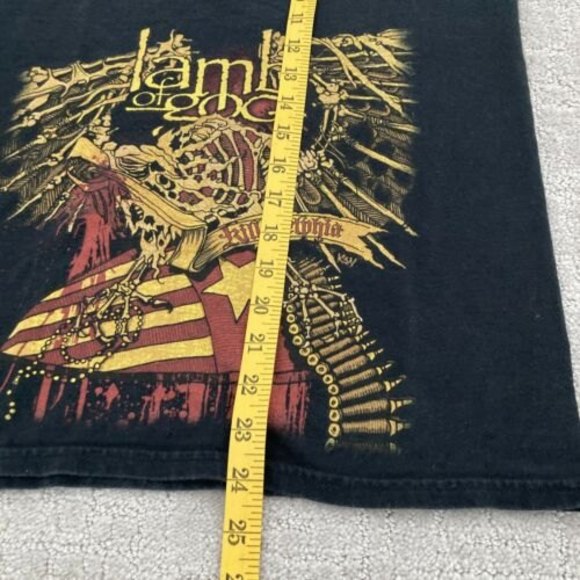 EUC Lamb of God Killadelphia Graphic Band T-Shirt Short Sleeve Metal YL Rare 00' - Picture 6 of 9